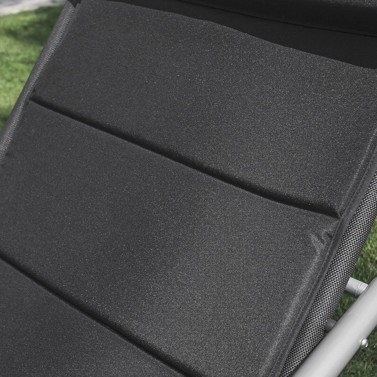 SoBuy OGS28-P02 Kissen für Schaukelstuhl – Ergonomisch – Kopfstütze – 170 x 50 x 5 cm – Schwarz