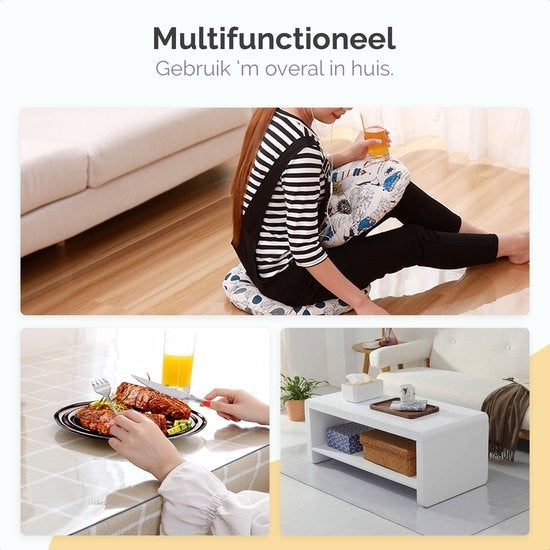 Goliving Bodenschutzmatte Bürostuhl - Bürostuhlmatte - PVC - Geräuschdämpfend - Für harte Böden - 120 x 150 cm - Transparent