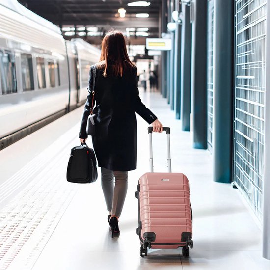 Hartschalenkoffer Set Rom - 3-teilig - ABS - Rosa