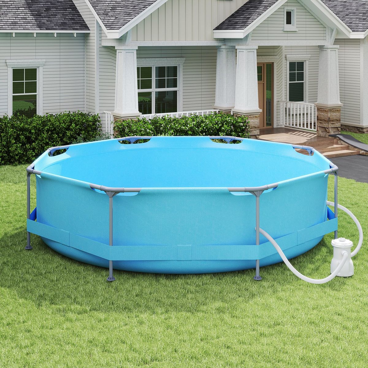 Coast Aufstellpool – Rundrahmen – mit Filterpumpe – 3 m x 76 cm – blau