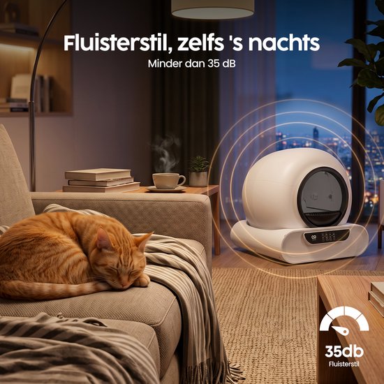 Infinity Goods Automatisches Katzenklo XXL – Selbstreinigendes Katzenklo – inkl. App – 75 l – mit Katzenklo-Matte und 3 Rollen Aufbewahrungsbeuteln