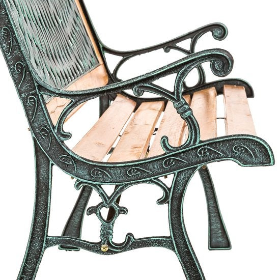 Gartenbank aus Gusseisen - Rautenmuster - 128 x 51 x 73cm