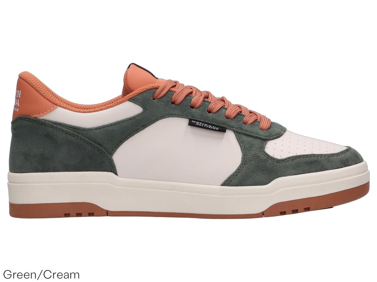 Scotch & Soda Crout Sneakers – Sportlich-elegantes Design – Größe 42 – Grün/Creme