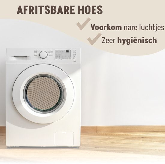 By Cee Cee Original Hundedeckenbank - Hundedeckenbank - Hundekorb - Premium - komplett mit Reißverschluss - Rippengewebe - Mocha Taupe - 120x90 - Größe L