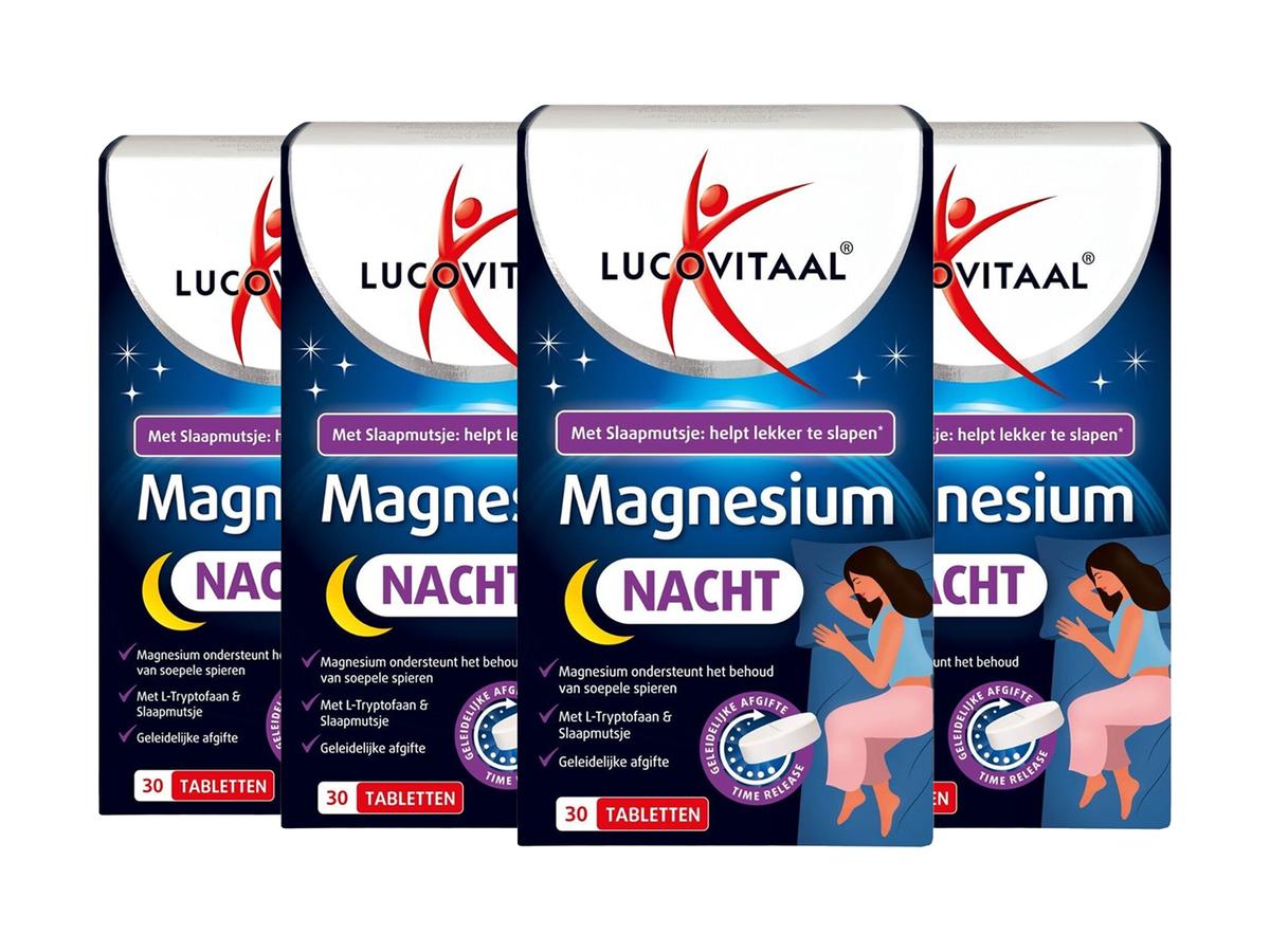 Lucovitaal Magnesium-Nacht-Komplex – 4 x 30 Tabletten – Sonderangebot