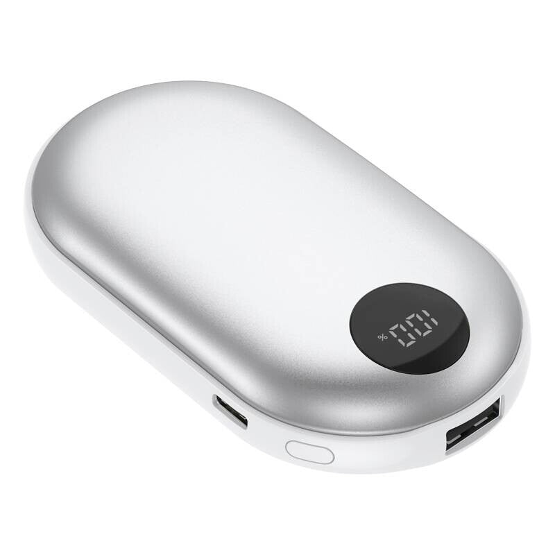Denver Powerbank mit Handwärmer 2-in-1 PBH-4003S – Silber – 4000 mAh