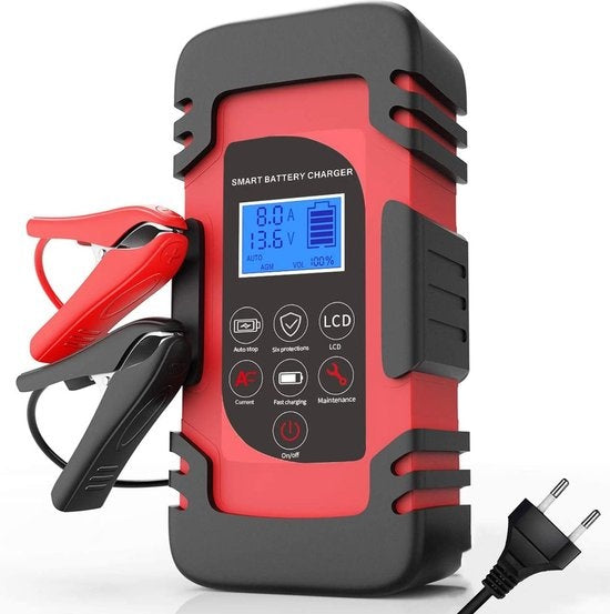 Strex Batterieladegerät 12/24V - 4/6/8A, Erhaltungsladegerät & Reparaturmodus - für Auto, Motorrad, Roller, Boot & Wohnmobil