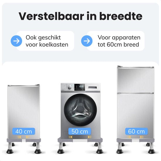 LUFT Waschmaschinenerhöhung - Waschmaschinenunterbau - Schrank - Geeignet für Trockner, Kühlschrank, Geschirrspüler und Gefrierschrank - Für Bosch, Samsung, Miele, AEG, LG, Haier - Verstellbar