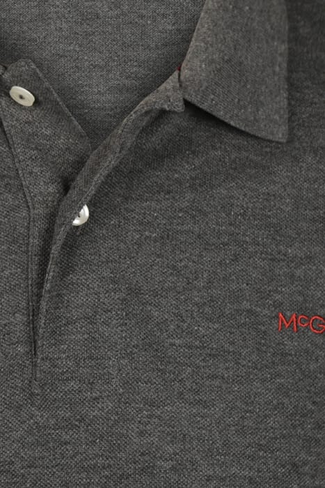 McGregor Klassisches Poloshirt für Herren, Dunkelgrau meliert, XL