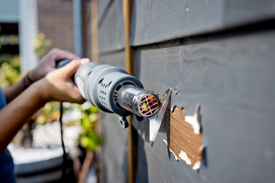QLT 3-in-1 Elektrischer Unkrautbrenner - BBQ-Anzünder - Farb und Lack brenner - 2000W - Mit 5 Aufsätzen & Rädern