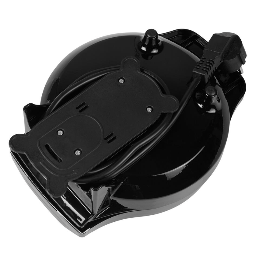 Princess Bubble-Waffeleisen – Sechseckige Bubble-Waffeln – 18 cm Backfläche – Schwarz