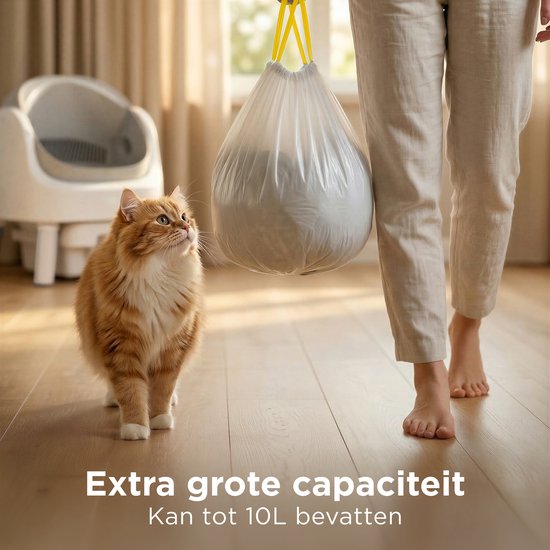 TrevoPet® Katzentoilettenbeutel – 60 Stück auslaufsichere Müllbeutel – Müllbeutel für selbstreinigende Katzentoiletten – 3 Rollen
