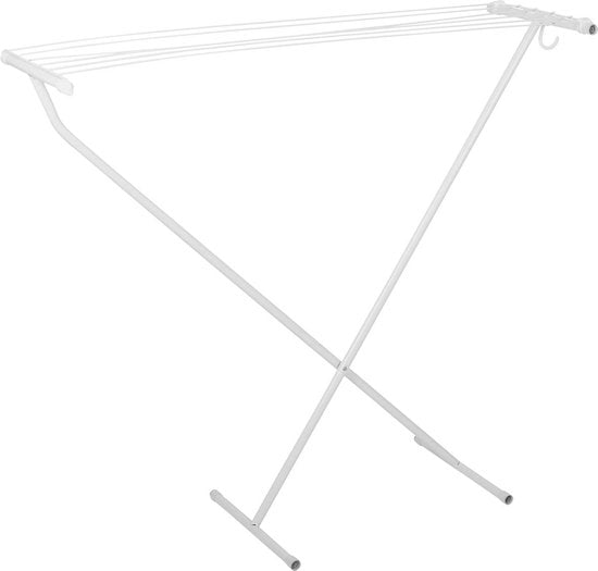 Bo-Camp – Wäscheständer – Kompakt – Stahl – Scherenmodell – Weiß – 5