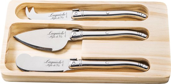 Laguiole Style de Vie Käsemesserset Premium Line – 3-teilig – Edelstahl