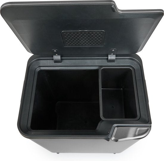 Umuzi Cleaning Push bin Mülleimer - 36 Liter - Metallic grau - 48 x 38 x 54,5 cm