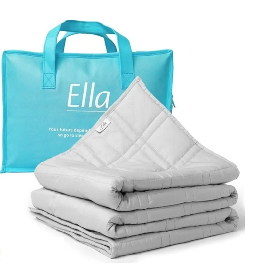 EL Life Beschwerungsdecke 11kg - 150 x 210cm - Beschwerungsdecke - OEKO-TEX Baumwolle - Hellgrau