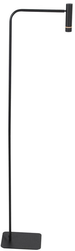 Stehlampe Steinhauer Volari 4710ZW – Lampe aus schwarzem Kunststoff und Metall, 120 cm hoch, mit „Dimm-to-Warm“-LED und dreh- und neigbarem Lampenkopf, für den Innenbereich