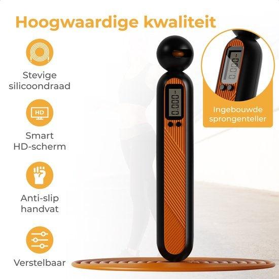 Nuvance - Professionelles Sportsprungseil mit digitalem Zähler - für Erwachsene und Kinder - einstellbar - Springseil - Speedrope