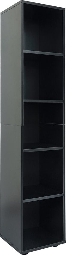Säulenschrank mit 5 offenen Fächern – Aufbewahrungsschrank für Bad, Schlafzimmer und Flur