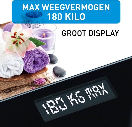 Grundig Waage - Digitale Körperwaage - 2 bis 180 Kg - Schwarz