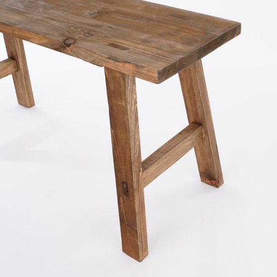 Mica Decorations Bold Holzbank – L 80 x B 37 x H 44 cm – Recyclingholz – Braun