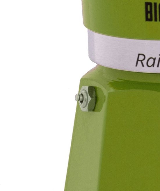 Bialetti Rainbow Percolator 1 Tasse, grün – Espressokocher – Aluminium – italienische Kaffeemaschine – 60 ml