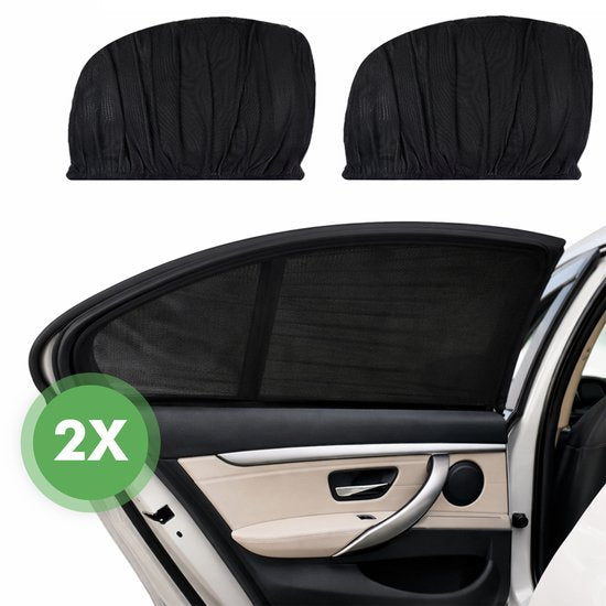 Travelhawk Sunshade Car Baby - 2 Stück - Sonnenschirm Auto - UV-Schutz für Baby und Kind - Sonnenschirm Seitenfenster - Schwarz