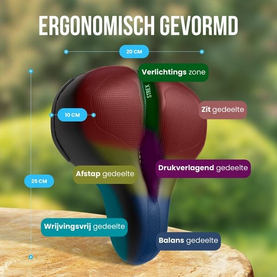 Strex Fahrradsattel - Unisex - Extra bequem - Belüftung