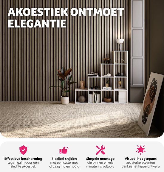 tectake® 2er-Set Akustikpaneele Sonic Wall - Schallabsorbierendes Paneel - Schalldämmung - Größe pro Paneel (LxBxH): ca. 120x60x2,1cm - Verschiedene Farben - Eiche dunkel