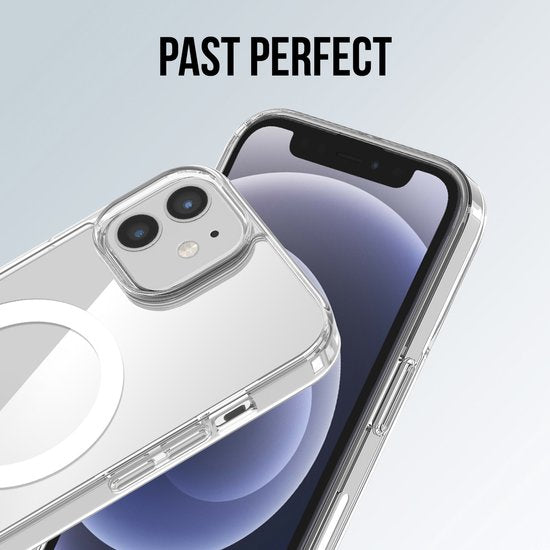 Podec Magsafe-Hülle, passend für das iPhone 12 Mini – mit 3x Displayschutzfolie + 3x Kameraschutz – magnetisch mit Ring, durchsichtig – transparente Handyhülle