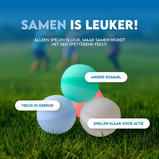 Travelly® Wiederverwendbare Wasserballons - Wasserspielzeug - Magnetisch und selbstschließend - Silikon - Mehrfarbig - Set 8 Stück