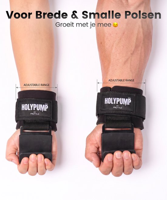ProTrue® Lifting Hooks, Lifting Straps – Deadlift Straps – Power Grips – Handgelenkbandagen für Fitness, Bodybuilding, Crossfit, Calisthenics, Turnen und Krafttraining