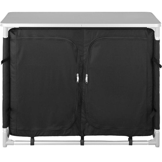 tectake - Campingküche Abm. 97 x 47,5 x 78cm schwarz - 403348