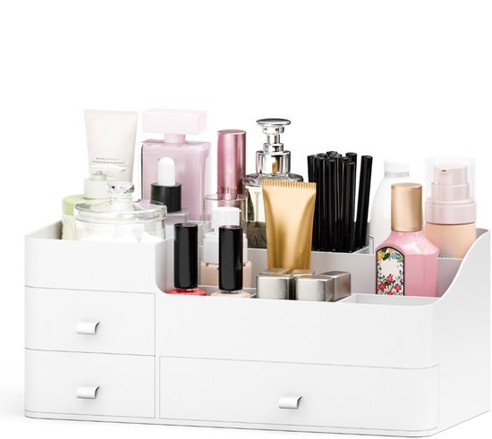 Organess - Make-up-Organizer - Aufbewahrungsbox - Hautpflege-Organizer - Make-up-Etui - Weiß