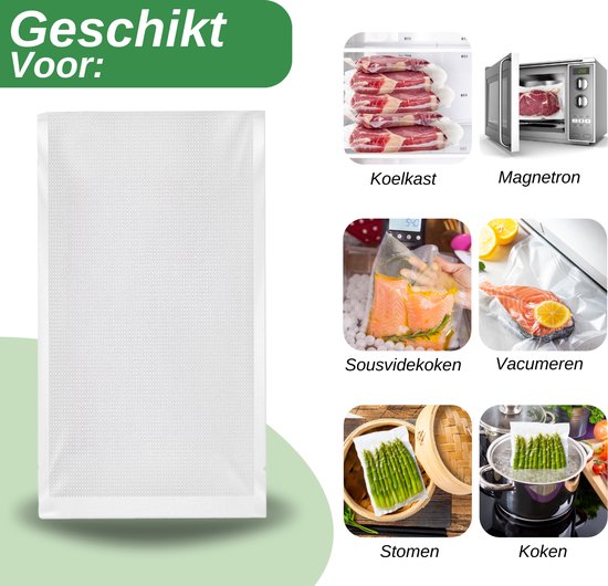 Vaive Vakuumbeutel Lebensmittel 17 x 25 - 100 Stück - Vakuum-/Sous-Vide-Beutel - BPA-frei