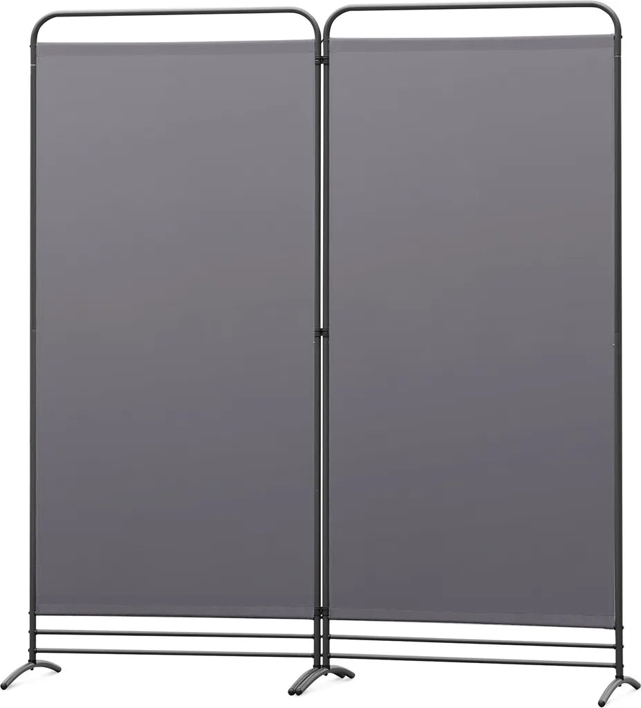 Angel Living Paravent – 2 Paneele – 162 x 180 cm – zusammenklappbar – grau