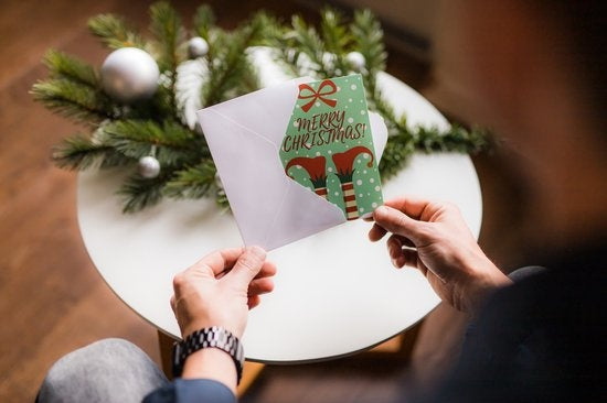 Giftmas Weihnachtskarten - Grußkarten - 36 Stück - Mit Umschlägen und Aufklebern - 10x15cm