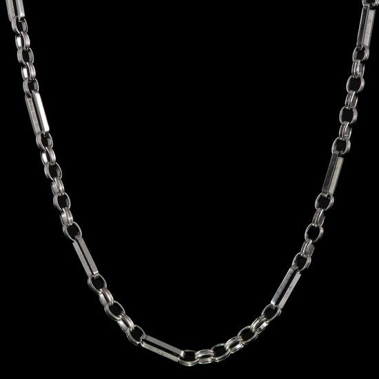 Laura Ferini Damen Halskette Valentina Silber - Silber Gliederkette - 18K Weißgold vergoldet - Halskette - Halskette - Schmuck - Accessoires - Damen Gliederkette