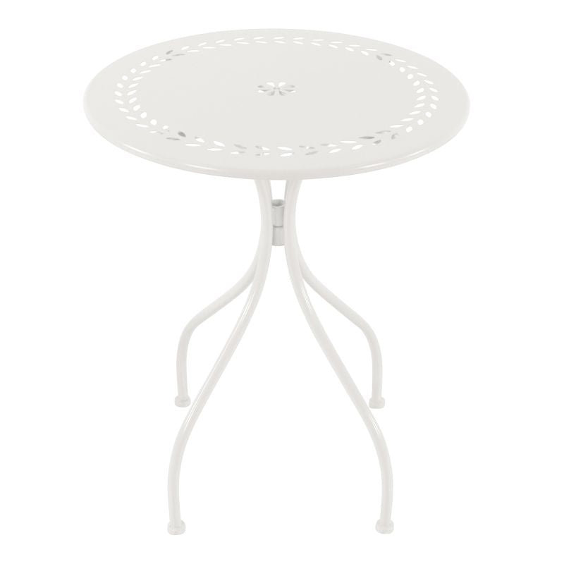 AXI Marilou Bistrotisch 60 x 60 x 74,5 cm – rund – weiß – Gartentisch und Balkontisch aus Metall