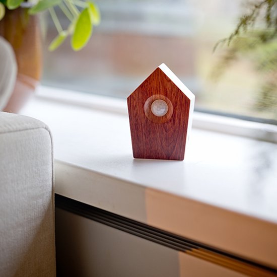 Nexxt Bird Sound House mit Sensor für die Toilette - Einstellbare Lautstärke - WC - Bewegungsmelder - 8,6 x 3,5 x 12,5 cm - 90 g - Schrank - Vogelkasten - Dunkelbraun