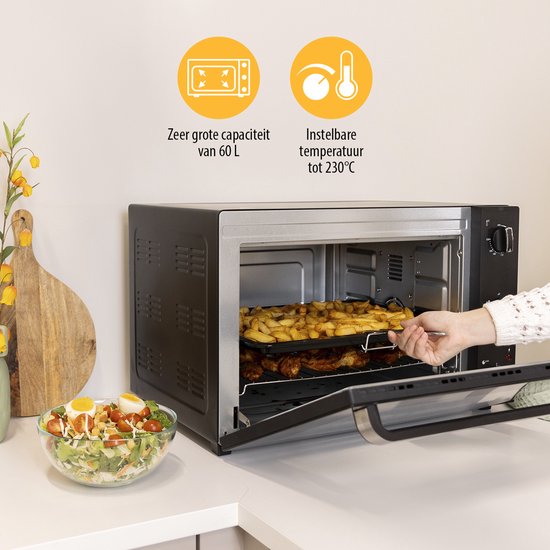 Tristar Freistehender Backofen OV-3640 - Backofen 2000W - 60L - 90 bis 230⁰C - 5 vorprogrammierte Einstellungen