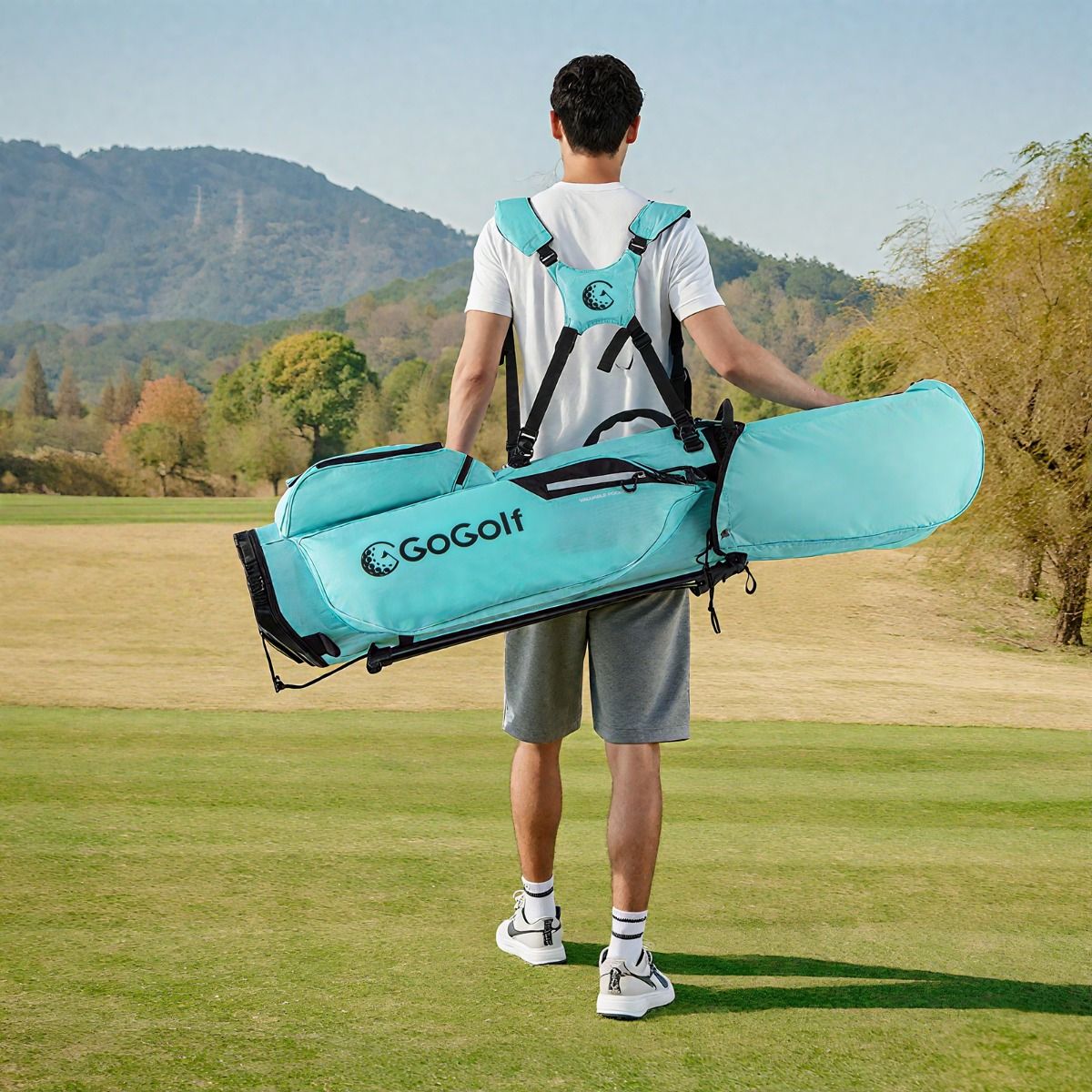 Coast Golf-Standtasche – 8 Fächer – 5 Staufächer – türkis