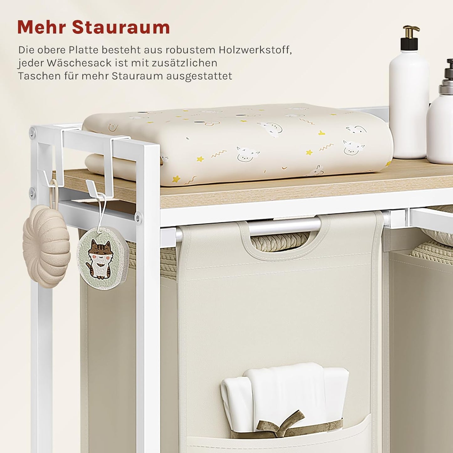 Woltu Kommode 5 Schubladen Industrial Vintage Braun Schwarz 100x30 cm