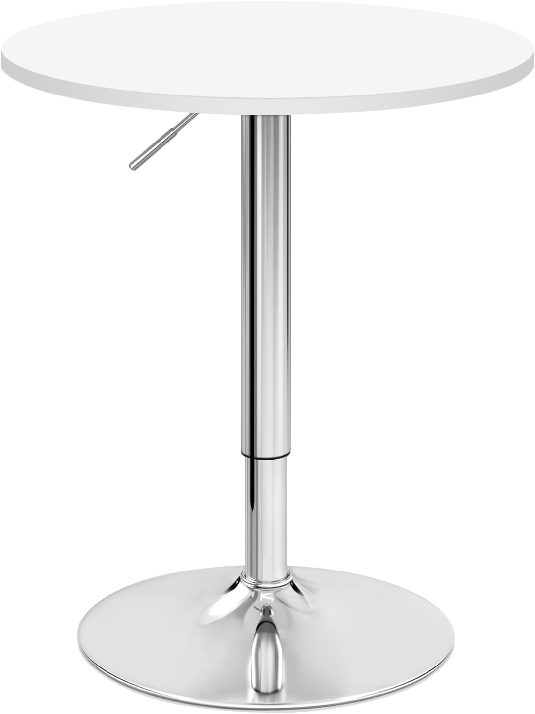 Woltu BT02ws Stehtisch verstellbar - Rund 60x60 cm - Höhe 68-88 cm - Weiß