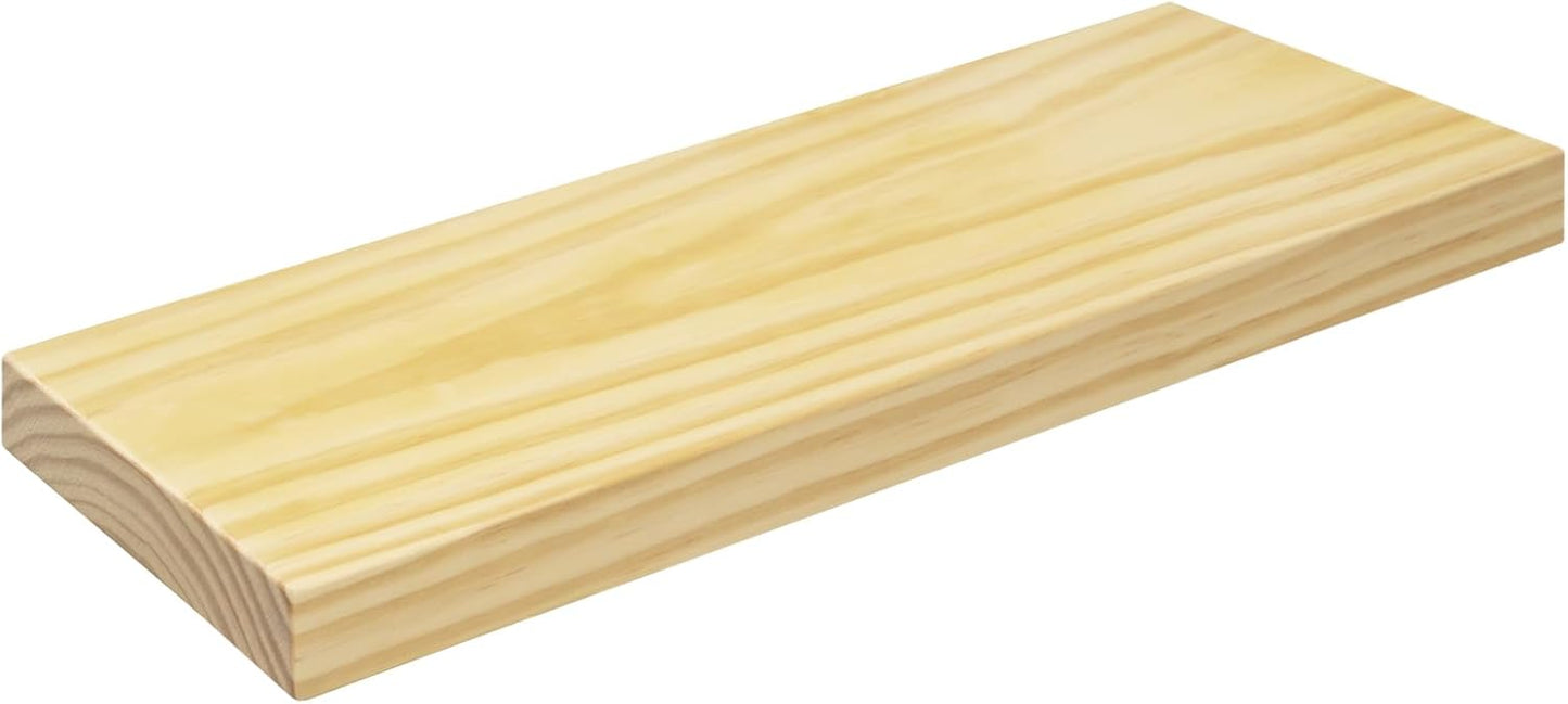 eSituro Wandregal aus Holz - Schwebendes Wandregal mit unsichtbarer Befestigung - Holzoptik - 50 x 19 x 3,5 cm