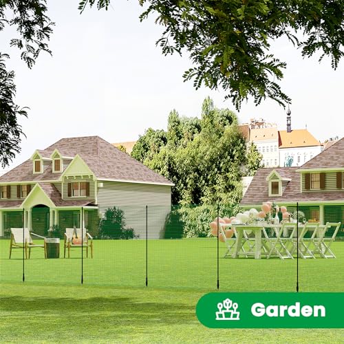 Woltu Zaunnetz Grün mit Pfosten und Befestigungen 25 x 0,9 m Gartenzaun