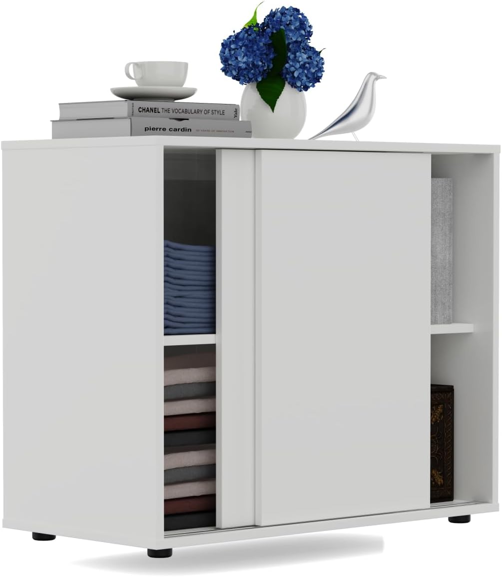 VDD Wandschrank - 80 x 40 x 65 cm - Sideboard / Aufbewahrungsschrank - Weiß