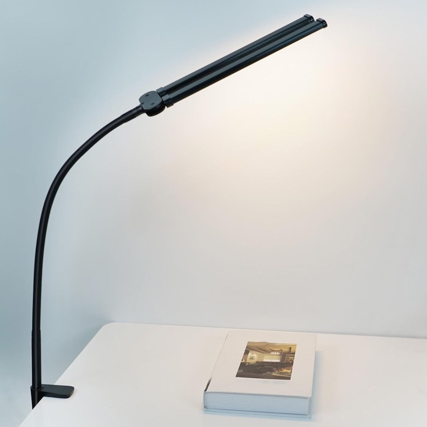 Skoov Led Schreibtischlampe - Home Office - Helle Dual Head Schreibtischlampe - Mit 3 Farben - Stufenlos dimmbar - Für Architekten - USB 5V