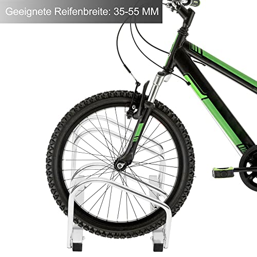 Woltu Fahrradträger für 2 Fahrräder - Verzinkter Stahl - Geeignet für den Innen- und Außenbereich