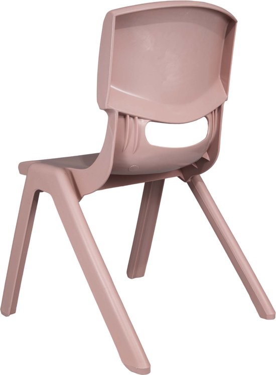 Kinderstuhl aus Kunststoff, Pastellrosa